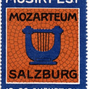 Reklamemarke Musikfest Mozarteum Salzburg 1914