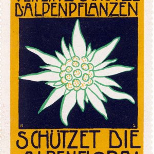 Reklamemarke Schützet die Alpenflora!