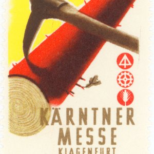 Reklamemarke Österreichische Holzmesse 1956 Klagenfurt