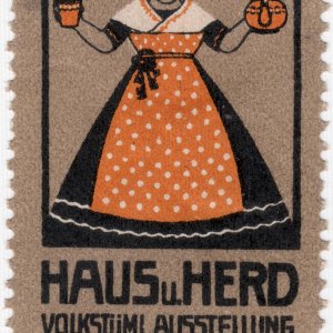 Reklamemarke Haus und Herd Ausstellung Chemnitz 1911