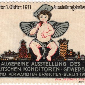 Reklamemarke Ausstellung des Konditoren-Gewerbes Berlin 1911
