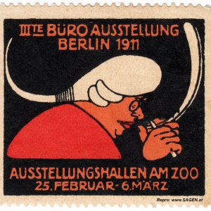 Reklamemarke IIIte Büro Ausstellung Berlin 1911