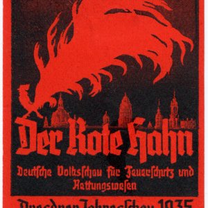 Reklamemarke Der Rote Hahn 1935