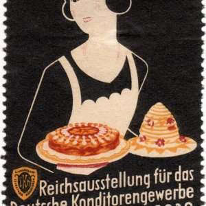 Reklamemarke Reichsausstellung Konditorengewerbe 1932