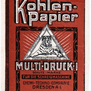 Reklamemarke Kohlenpapier Dresden