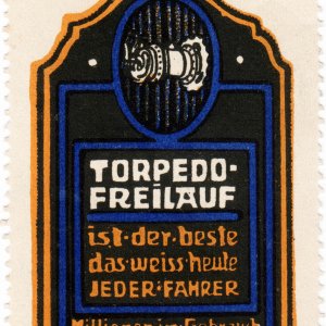 Reklamemarke Torpedo-Freilauf