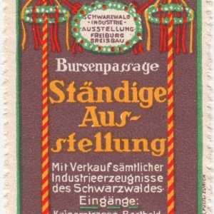 Reklamemarke Bursenpassage Freiburg im Breisgau