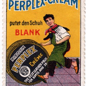 Reklamemarke Perplex-Cream Schuhcreme