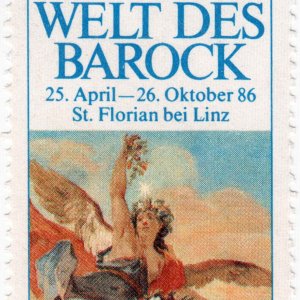 Reklamemarke Welt des Barock, St. Florian 1986
