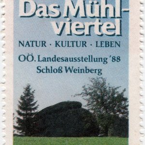 Reklamemarke Landesausstellung Das Mühlviertel 1988