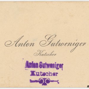 Visitenkarte Kutscher