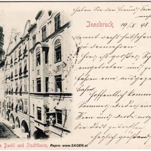Goldenes Dachl und Stadtturm Innsbruck 1898