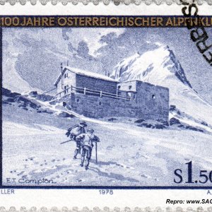 Briefmarke "100 Jahre Österreichischer Alpenklub"