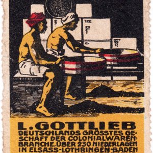 Reklamemarke Colonialwaren L. Gottlieb