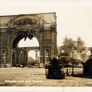 Rotunde nach dem Brand 1937