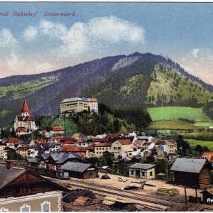 Murau mit Bahnhof. Steiermark