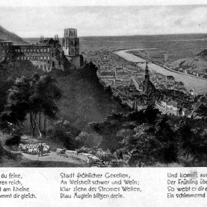 Liederpostkarte "Alt Heidelberg"