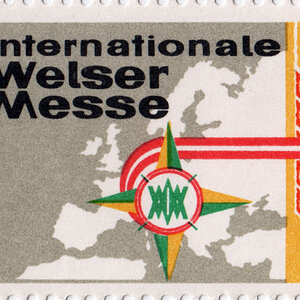 Reklamemarke Welser Messe 1966