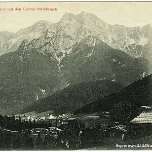 Waidring in Tirol mit den Loferer Steinbergen 1906