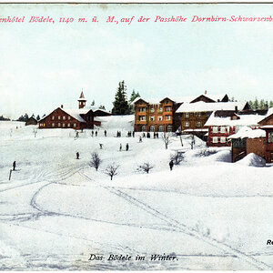 Das Bödele im Winter, Alpenhotel Bödele Passhöhe Dornbirn - Schwarzenberg