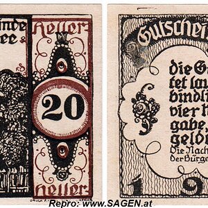 Notgeld Attersee am Attersee 20 Heller