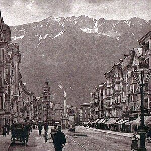 Innsbruck Maria-Theresien-Straße um 1900