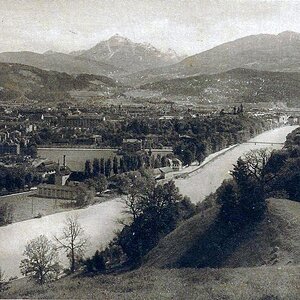 Innsbruck von der Weiherburg gesehen 1924 s/w