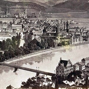 Innsbruck um 1880, Foto Dusik
