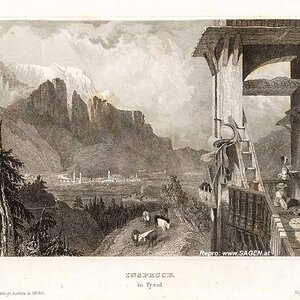 Innsbruck in Tyrol, Stahlstich 1810
