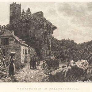 Burg Werfenstein um 1860