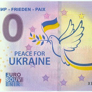 0-Euro-Schein "Peace for Ukraine" 2022