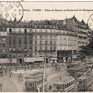 Paris - Place de Rennes et Boulevard du Montparnasse