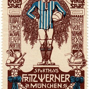 Reklamemarke Sporthaus Fritz Werner München
