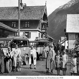 Postauto in Feuchten 1938
