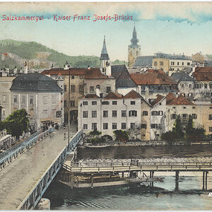 Gmunden, Salzkammergut - Kaiser Franz Josefs-Brücke (Traunbrücke)