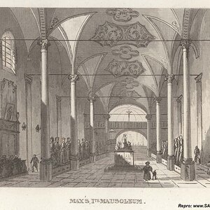 Max's, I ts Mausoleum (Grabmal Kaiser Maximilians I. Innsbruck), Stahlstich 1810