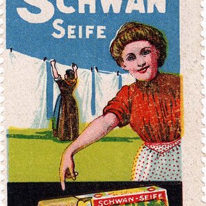 Reklamemarke Schwan Seife