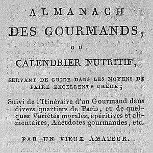 Presentation eines Almanach für Resto 1803