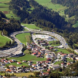 Blick auf Schönberg im Stubaital vom Patscherkofel