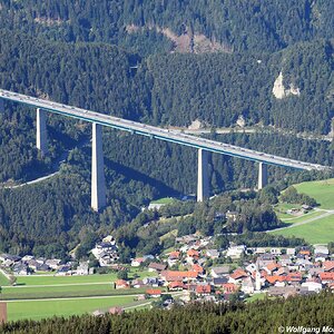 Europabrücke vom Patscherkofel aus gesehen