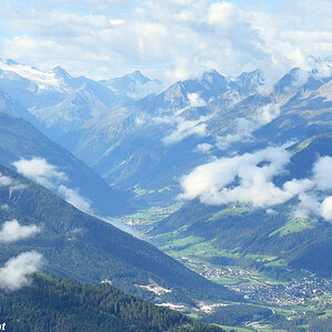 Blick vom Patscherkofel ins Stubaital