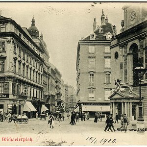 Wien Michaelerplatz um 1900