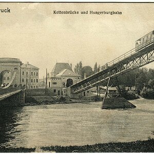 Innsbruck, Kettenbrücke und Hungerburgbahn