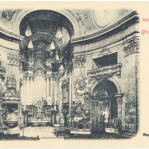 Wien Peterskirche Innenraum um 1900