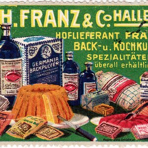Reklamemarke Th. Franz & Co. Halle a/S