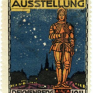 Reklamemarke Schaufenster Ausstellung Reichenberg 1911