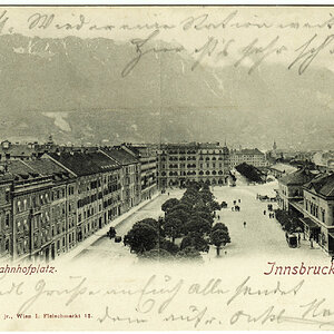Innsbruck Bahnhofplatz um 1900