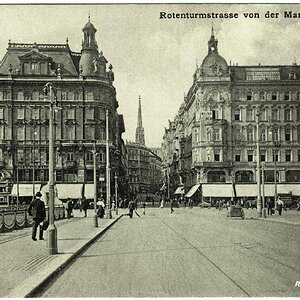 Wien Rotenturmstraße von der Marienbrücke um 1910