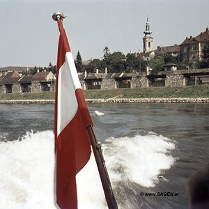 Hainburg Blick von der Donau 1971