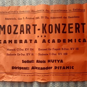 Plakat Alois Hutya Konzert Camerata Academica
